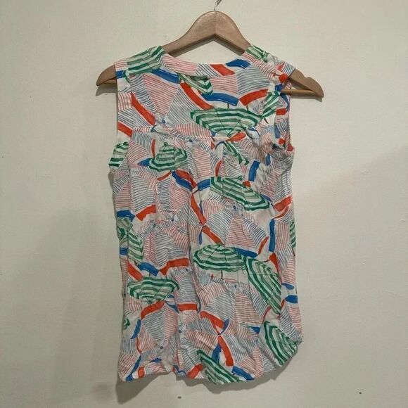 Anthropologie Maeve Tank Top Women’s Button Shirt Sunseeker Size 0 - Picture 3 of 3